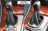 Schaltsack Mercedes C-Klasse W203 Handschaltung ECHT LEDER N252